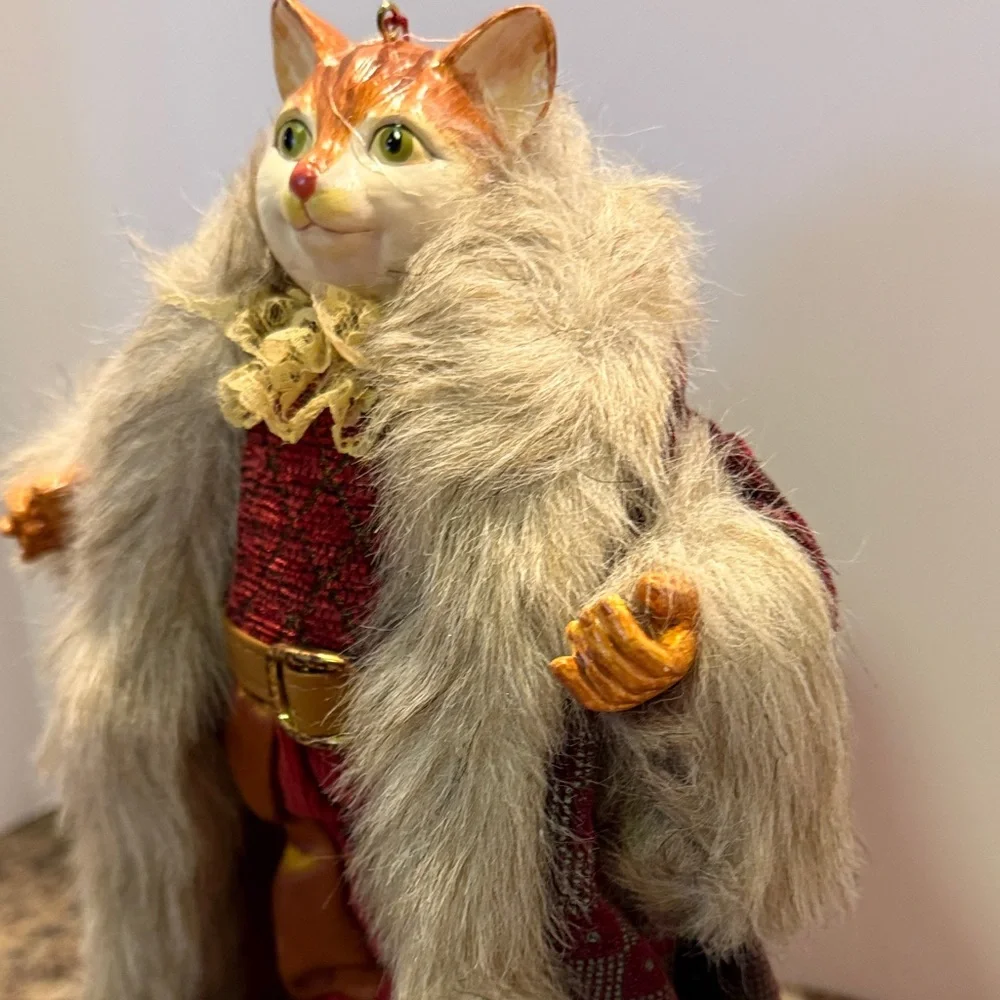 Vintage Katherine’s Collection Wayne Kleski Cat in Cape Christmas